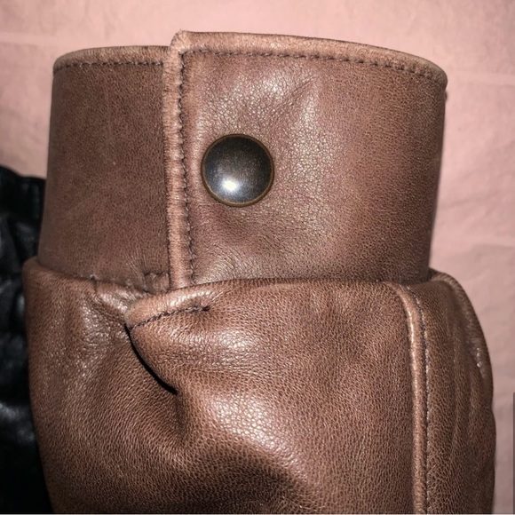 REED BLACK AND BROWN LEATHER JACKET - Picture 7 of 8